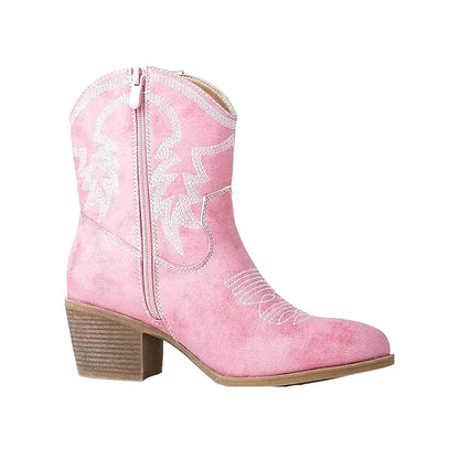 CARMELA Botines Vaqueras Para Mujer - Yehaw | Rosa - Yehaw 