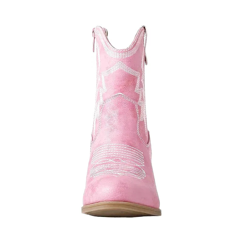 CARMELA Botines Vaqueras Para Mujer - Yehaw | Rosa - Yehaw 