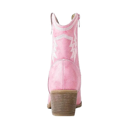 CARMELA Botines Vaqueras Para Mujer - Yehaw | Rosa - Yehaw 