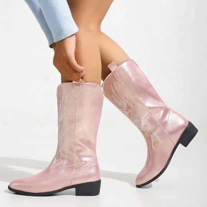 CATALINA Botas Vaqueras Para Mujer - Yehaw | Rosa - Yehaw 