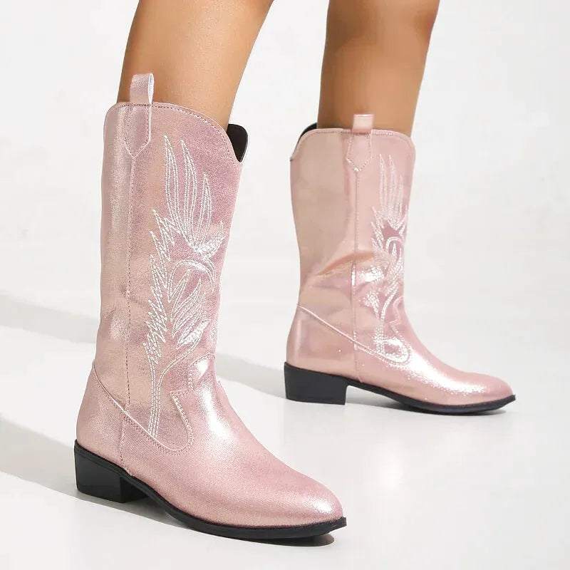 CATALINA Botas Vaqueras Para Mujer - Yehaw | Rosa - Yehaw 