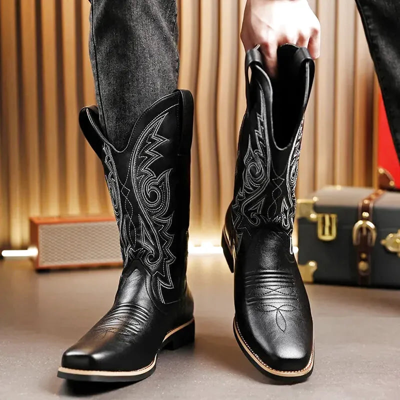 CAYO Botas Vaqueras Para Hombre - Yehaw | Negro - Yehaw 