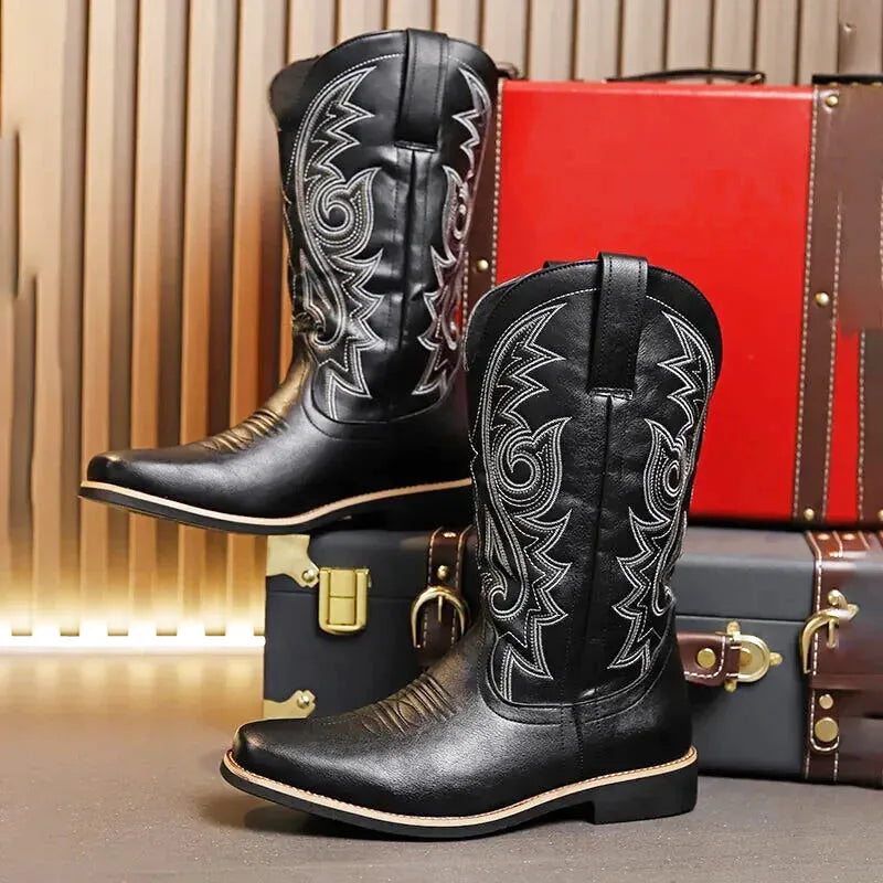 CAYO Botas Vaqueras Para Hombre - Yehaw | Negro - Yehaw 