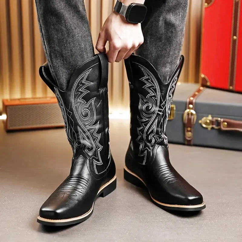CAYO Botas Vaqueras Para Hombre - Yehaw | Negro - Yehaw 