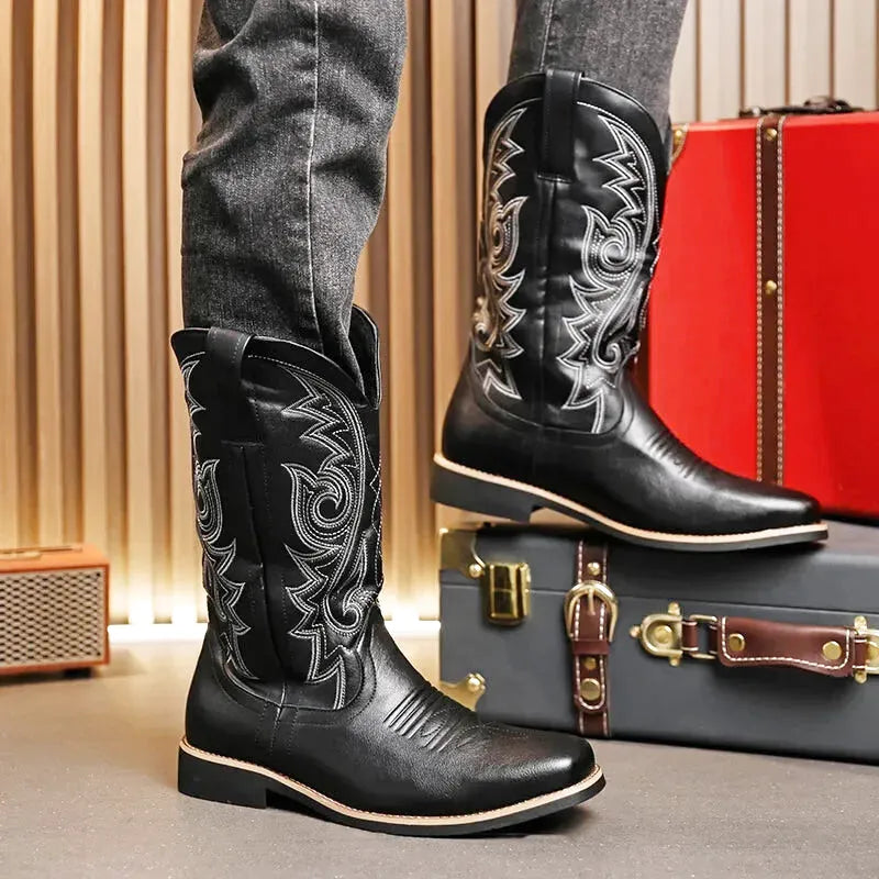 CAYO Botas Vaqueras Para Hombre - Yehaw | Negro - Yehaw 