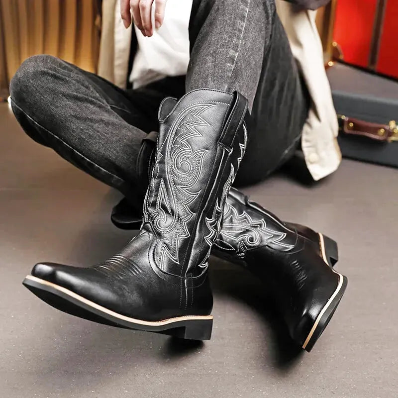 CAYO Botas Vaqueras Para Hombre - Yehaw | Negro - Yehaw 