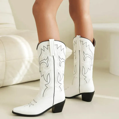 CECILIA Botas Vaqueras Para Mujer - Yehaw | Blanco - Yehaw 