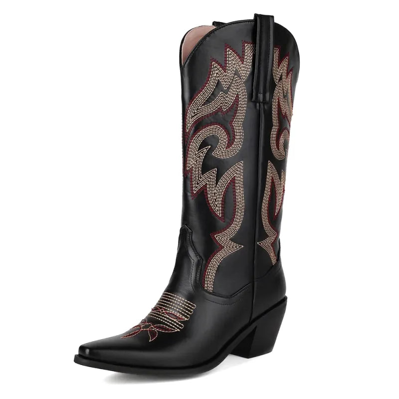 CECILIA Botas Vaqueras Para Mujer - Yehaw | Negro - Yehaw 
