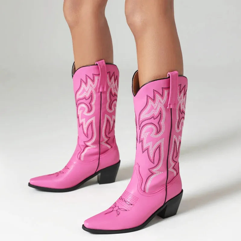 CECILIA Botas Vaqueras Para Mujer - Yehaw | Rosa - Yehaw 