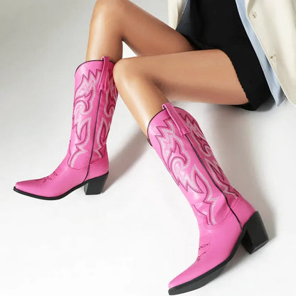 CECILIA Botas Vaqueras Para Mujer - Yehaw | Rosa - Yehaw 