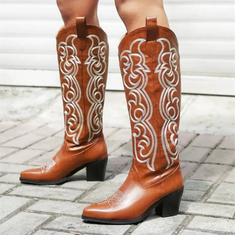 CELIA Botas Vaqueras Para Mujer - Yehaw | Cafe - Yehaw 