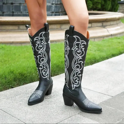 CELIA Botas Vaqueras Para Mujer - Yehaw | Negro - Yehaw 