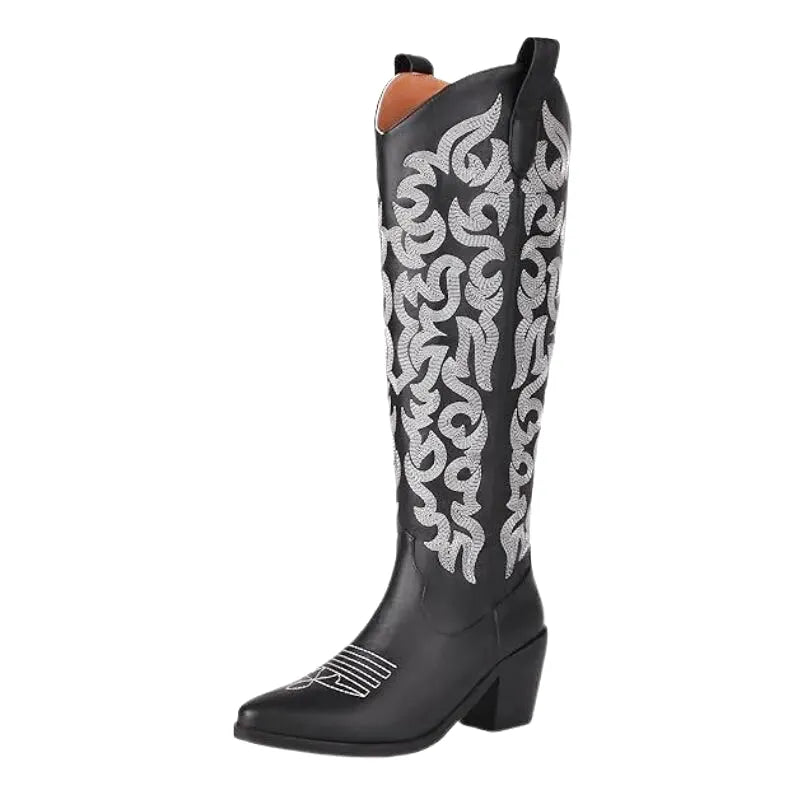 CELIA Botas Vaqueras Para Mujer - Yehaw | Negro - Yehaw 