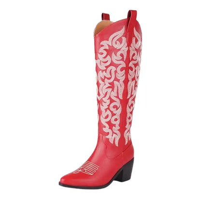 CELIA Botas Vaqueras Para Mujer - Yehaw | Rojo - Yehaw 