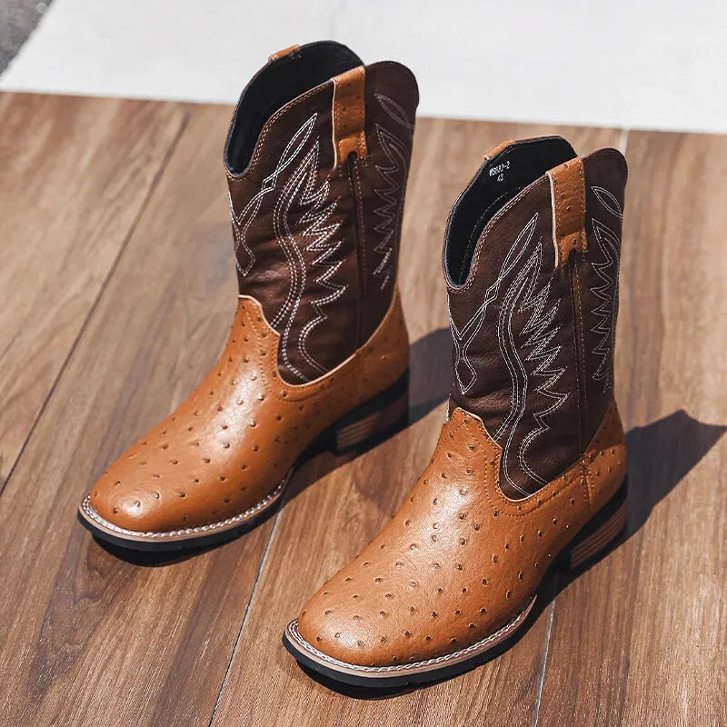 CHARRO Botas Vaqueras Para Hombre - Yehaw | Cafe - Yehaw 