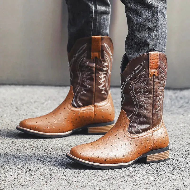 CHARRO Botas Vaqueras Para Hombre - Yehaw | Cafe - Yehaw 