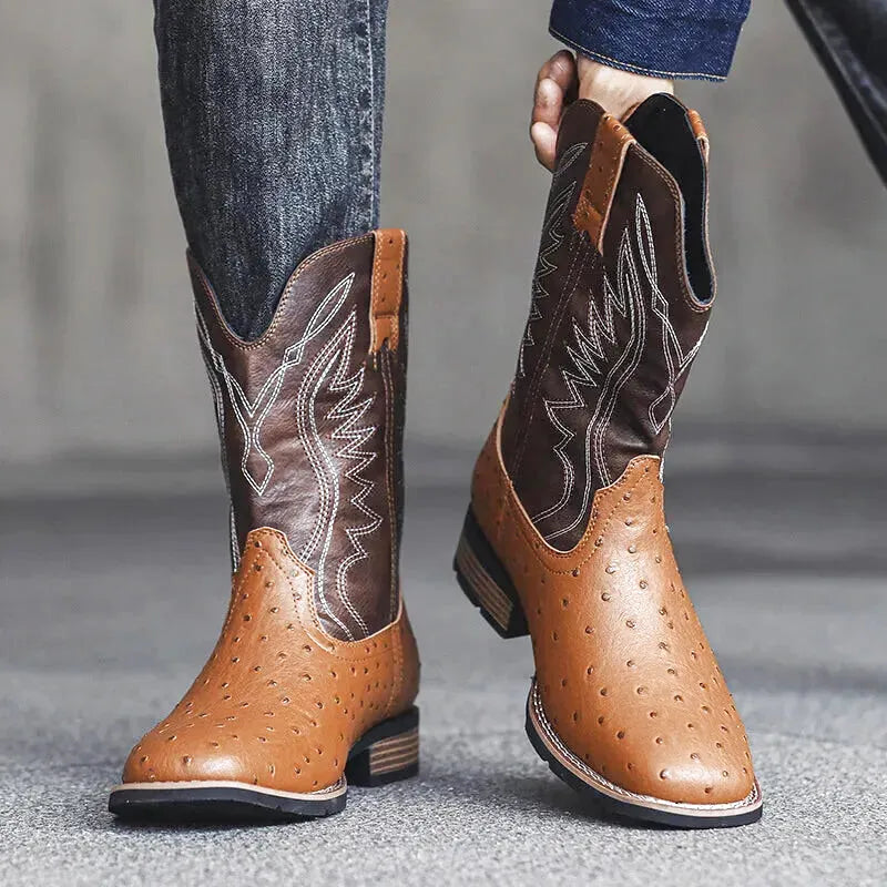 CHARRO Botas Vaqueras Para Hombre - Yehaw | Cafe - Yehaw 