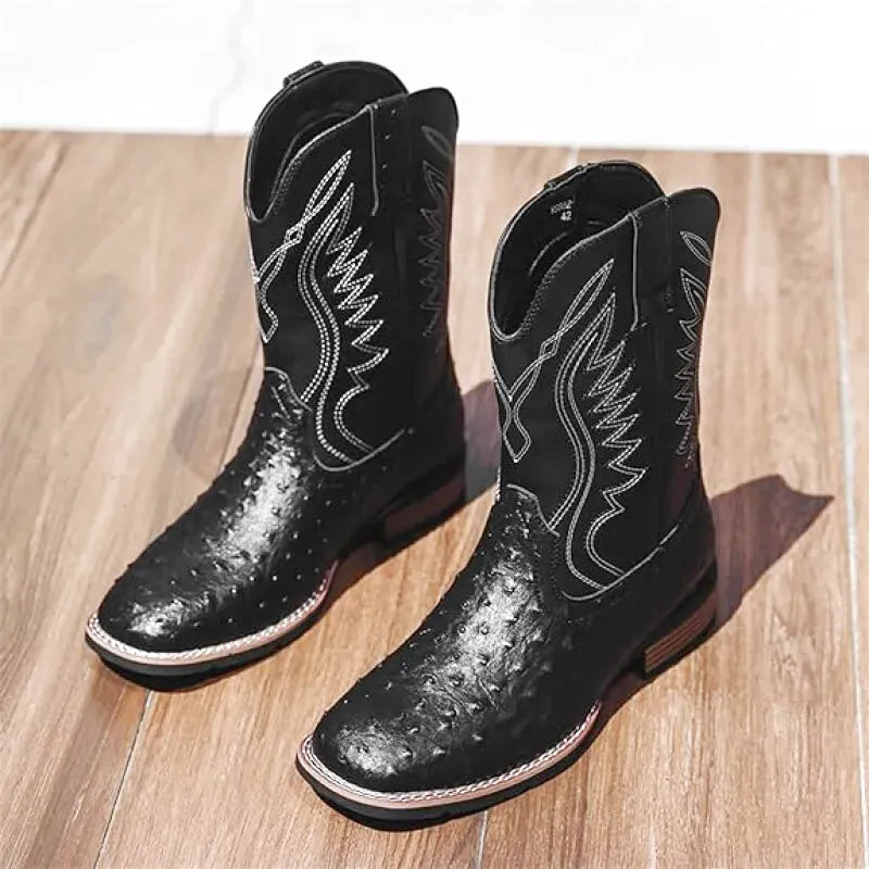 CHARRO Botas Vaqueras Para Hombre - Yehaw | Negro - Yehaw 