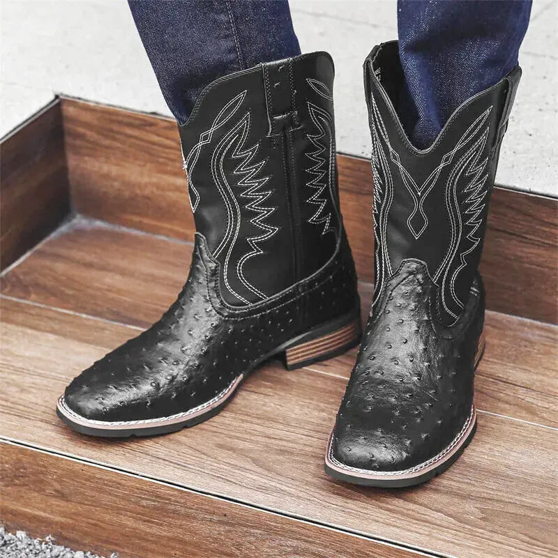 CHARRO Botas Vaqueras Para Hombre - Yehaw | Negro - Yehaw 