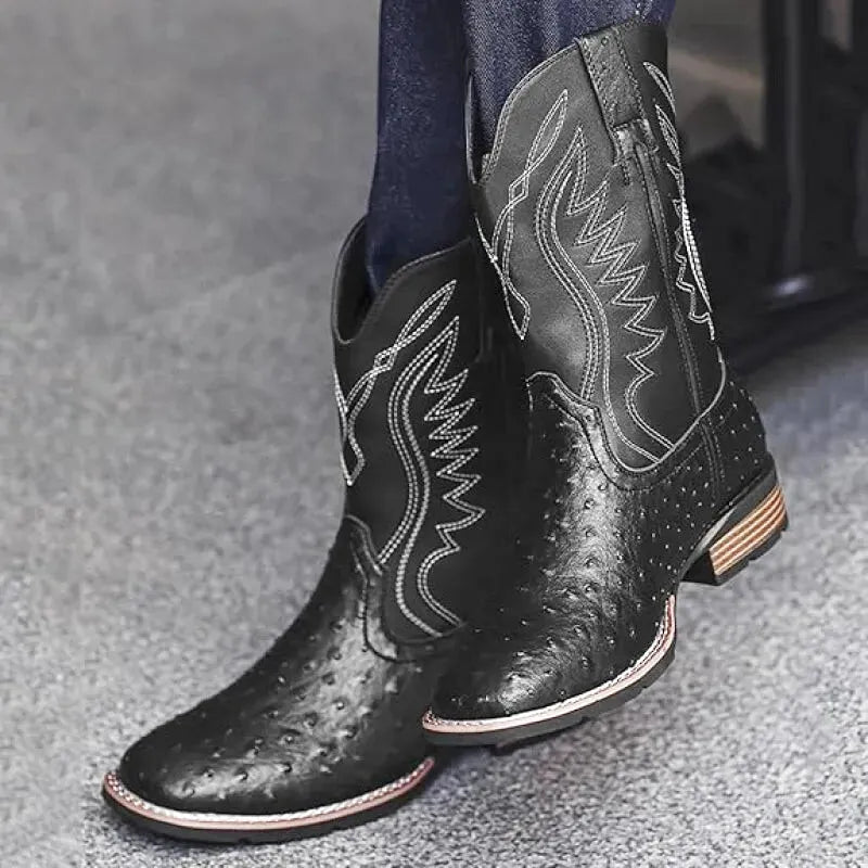 CHARRO Botas Vaqueras Para Hombre - Yehaw | Negro - Yehaw 