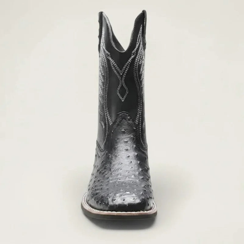 CHARRO Botas Vaqueras Para Hombre - Yehaw | Negro