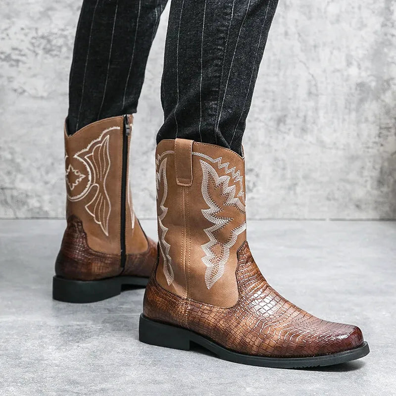 CHICO Botas Vaqueras Para Hombre - Yehaw | Cafe - Yehaw 