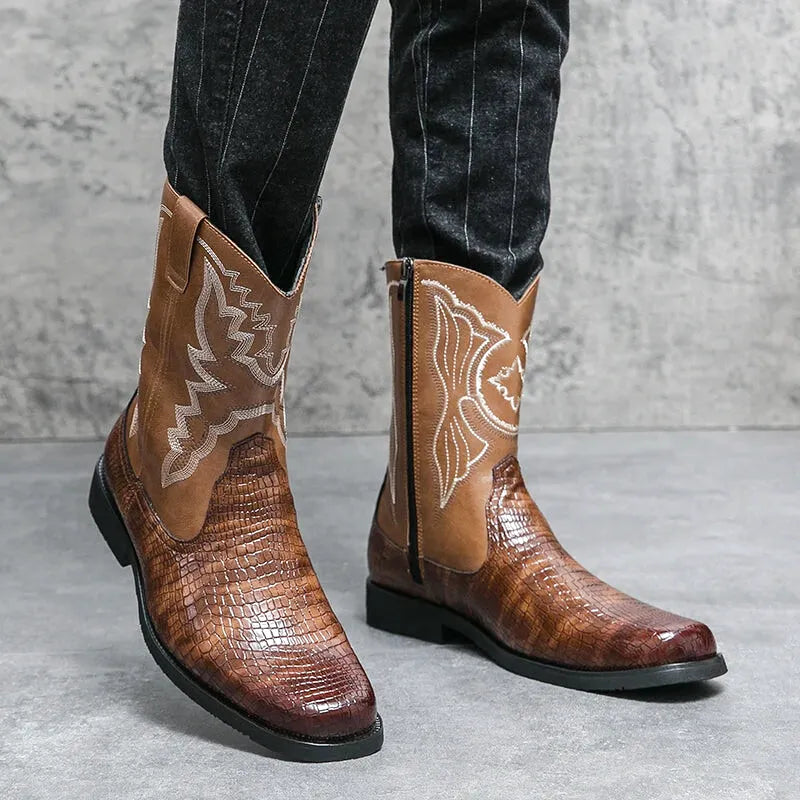 CHICO Botas Vaqueras Para Hombre - Yehaw | Cafe - Yehaw 