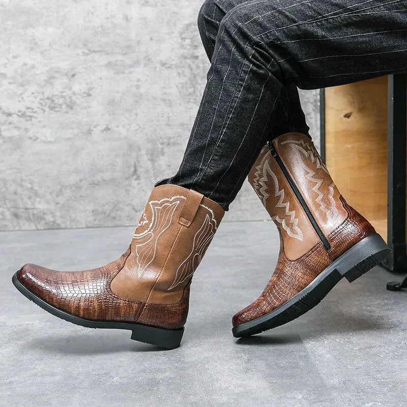CHICO Botas Vaqueras Para Hombre - Yehaw | Cafe - Yehaw 