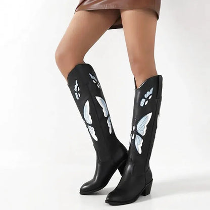 CLARA Botas Vaqueras Para Mujer - Yehaw | Negro/Azul - Yehaw 