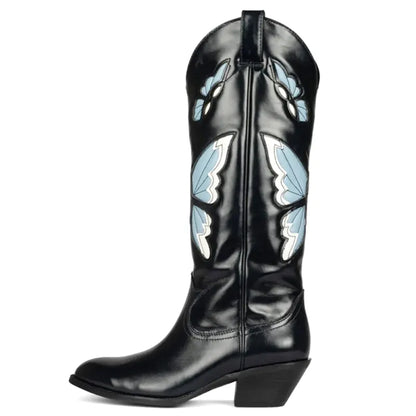 CLARA Botas Vaqueras Para Mujer - Yehaw | Negro/Azul - Yehaw 