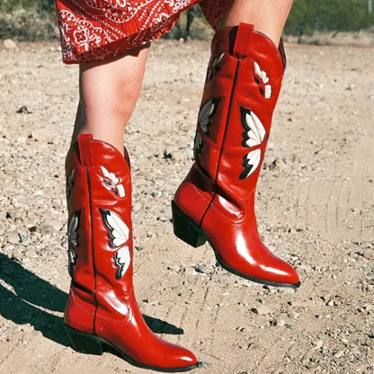 CLARA Botas Vaqueras Para Mujer - Yehaw | Rojo - Yehaw 