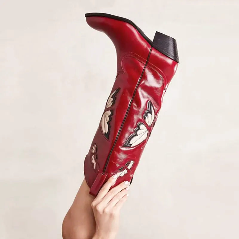 CLARA Botas Vaqueras Para Mujer - Yehaw | Rojo - Yehaw 