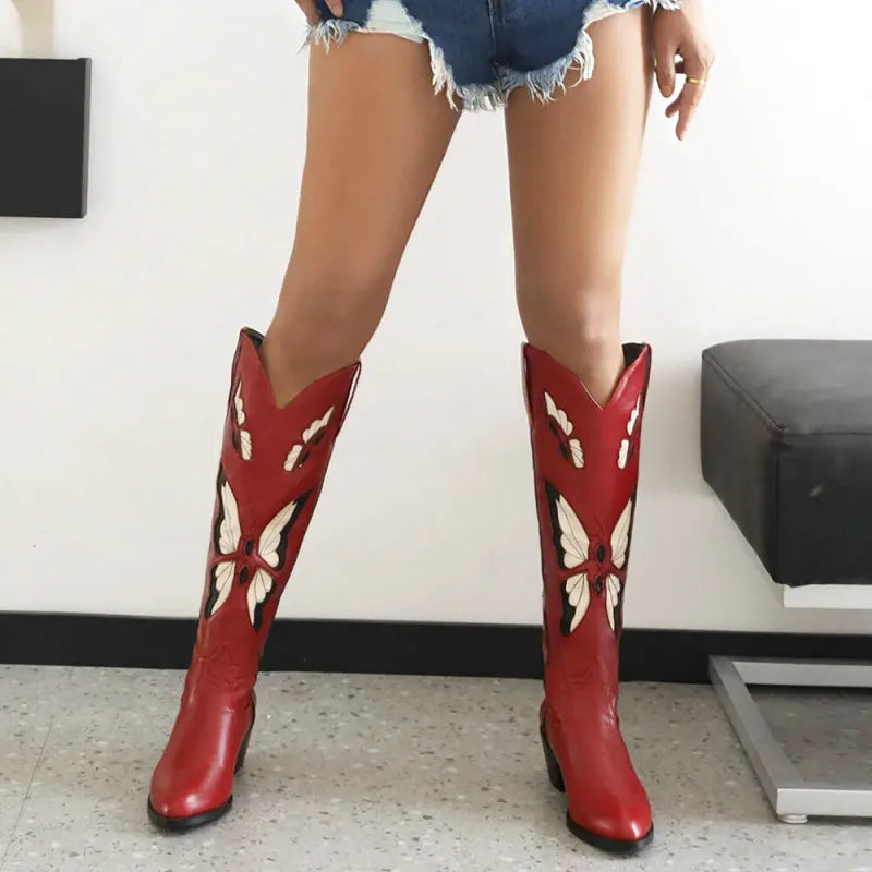 CLARA Botas Vaqueras Para Mujer - Yehaw | Rojo - Yehaw 