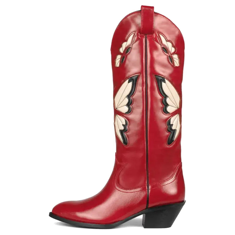 CLARA Botas Vaqueras Para Mujer - Yehaw | Rojo - Yehaw 