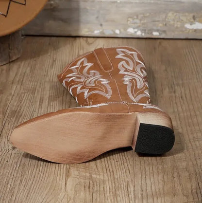 CORAL Botas Vaqueras Para Mujer - Yehaw | Cafe - Yehaw 