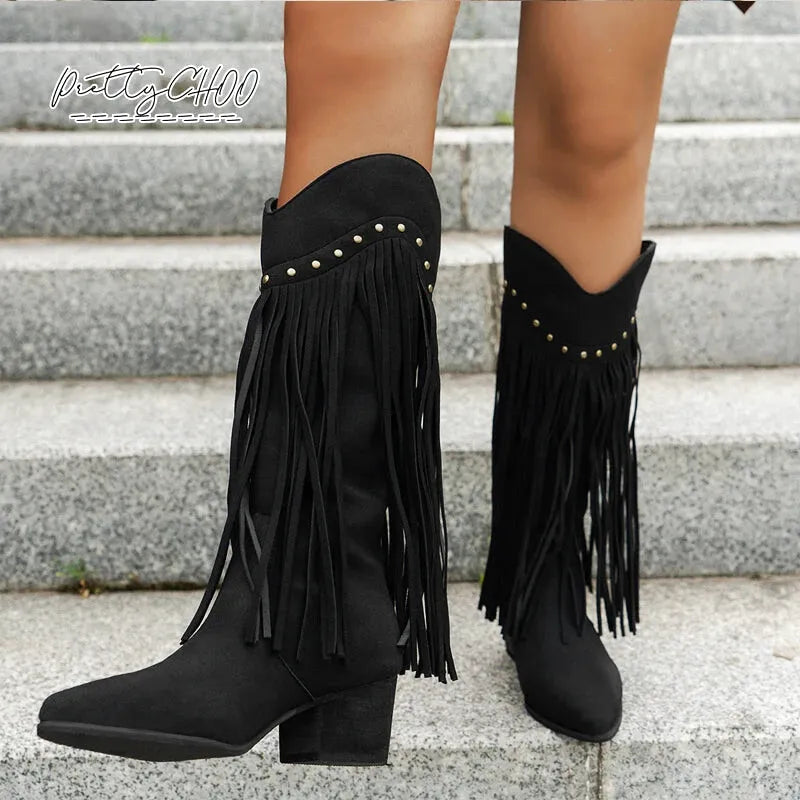 CORDELIA Botas Vaqueras Para Mujer - Yehaw | Negro - Yehaw 