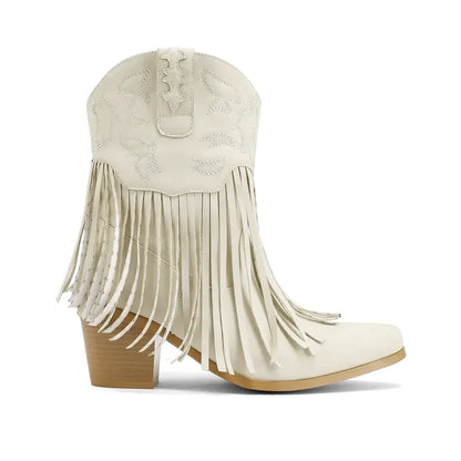 DALIA Botines Vaqueras Para Mujer - Yehaw | Beige - Yehaw 