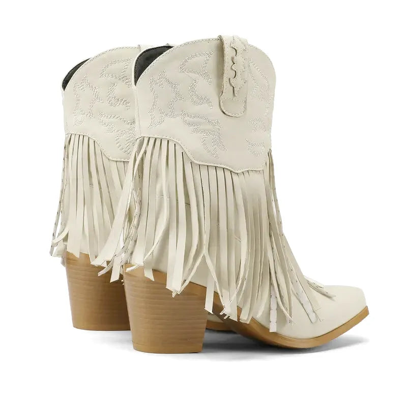 DALIA Botines Vaqueras Para Mujer - Yehaw | Beige - Yehaw 