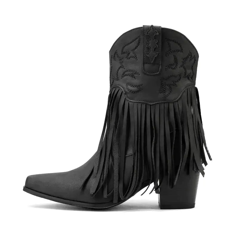 DALIA Botines Vaqueras Para Mujer - Yehaw | Negro - Yehaw 