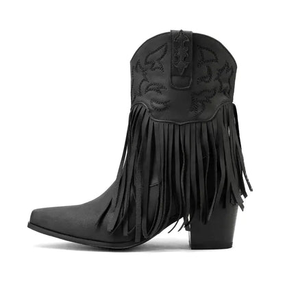DALIA Botines Vaqueras Para Mujer - Yehaw | Negro - Yehaw 