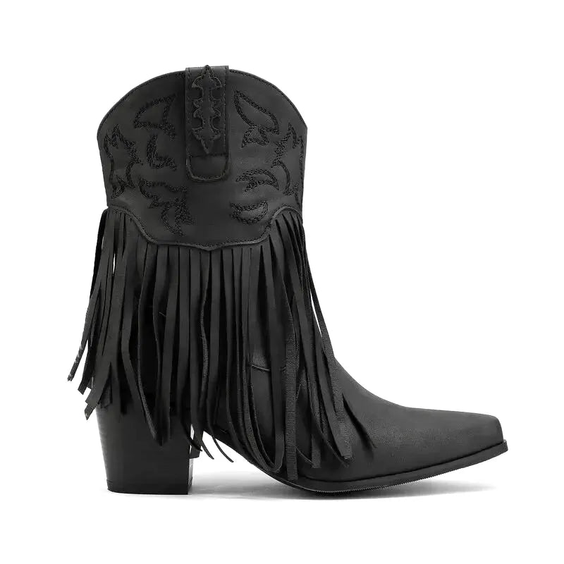 DALIA Botines Vaqueras Para Mujer - Yehaw | Negro - Yehaw 