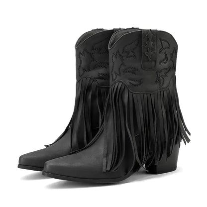 DALIA Botines Vaqueras Para Mujer - Yehaw | Negro - Yehaw 
