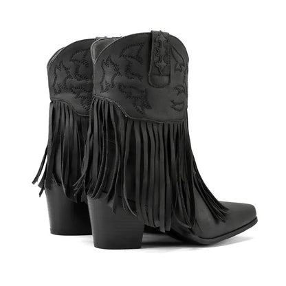 DALIA Botines Vaqueras Para Mujer - Yehaw | Negro - Yehaw 