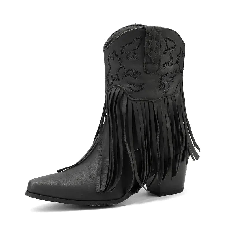 DALIA Botines Vaqueras Para Mujer - Yehaw | Negro - Yehaw 