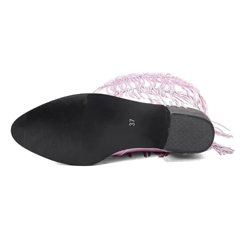 DELFINA Botas Vaqueras Para Mujer - Yehaw | Rosa - Yehaw 