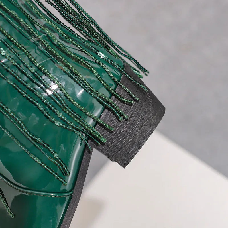 DELFINA Botas Vaqueras Para Mujer - Yehaw | Verde - Yehaw 