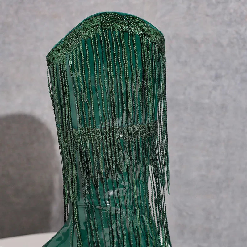 DELFINA Botas Vaqueras Para Mujer - Yehaw | Verde - Yehaw 