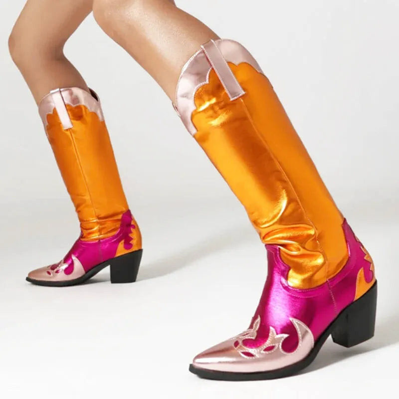 DIANA Botas Vaqueras Para Mujer - Yehaw | Oro - Yehaw 