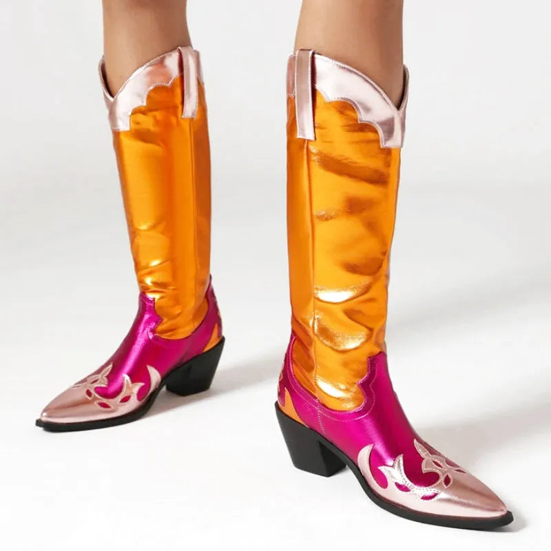 DIANA Botas Vaqueras Para Mujer - Yehaw | Oro - Yehaw 