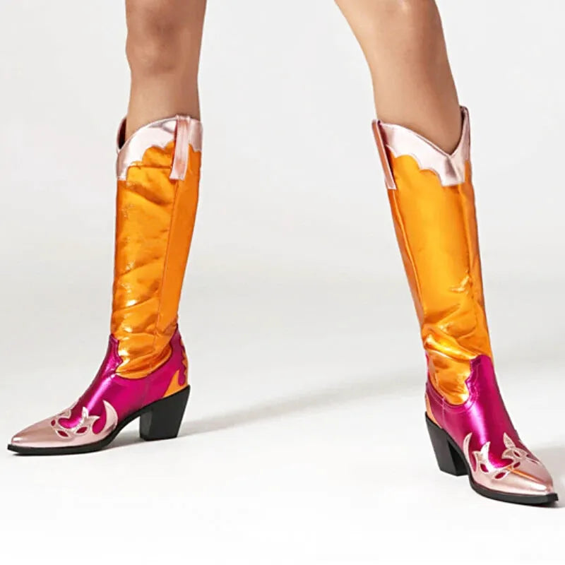 DIANA Botas Vaqueras Para Mujer - Yehaw | Oro - Yehaw 